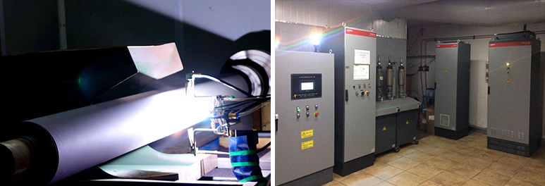 anilox roller factory tour showing laser engraving and plasma spraying production line